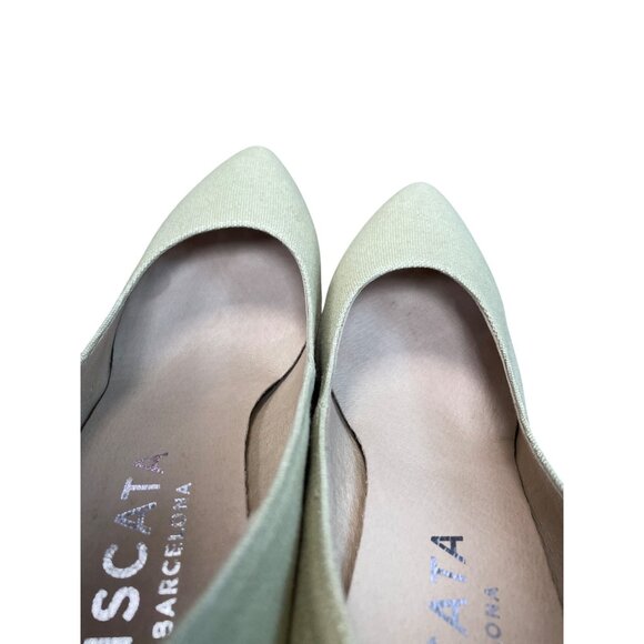 Viscata Barcelona Green Espadrille Wedge Shoes heels Size 39/8 SKU 9242 - Picture 8 of 12